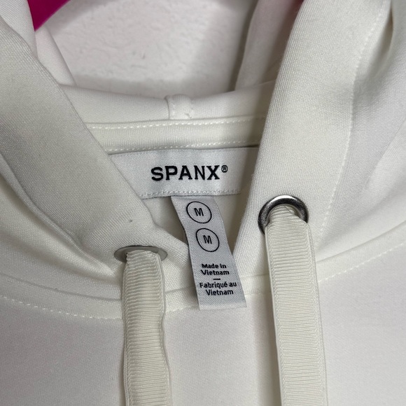 Spanx White Air Essentials Crop Pull-Over Hoodie Size M - Picture 6 of 7